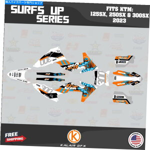 Graphics decal kit KTM MX�̃O���t�B�b�N�L�b�g2�X�g���[�N125SX 250SX��300SX 2023 SURFUP-CYAN Graphics Kit for KTM MX 2-stroke 125SX 250SX & 300SX 2023 Surfup-Cyan�y���s�A���i�z