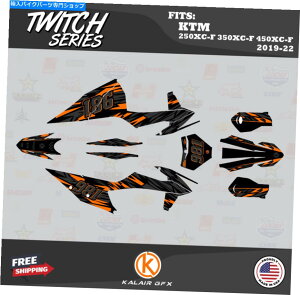Graphics decal kit KTM 250xc-FA350xc-FA450xc-F 2019-2022 Twitch-OrangẽOtBbNLbg Graphics Kit for KTM 250XC-F, 350XC-F, 450XC-F 2019-2022 Twitch - Orange