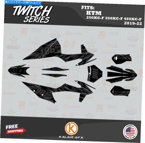 Graphics decal kit KTM 250xc-FA350xc-FA450xc-F 2019-2022 Twitch̃OtBbNLbg -  Graphics Kit for KTM 250XC-F, 350XC-F, 450XC-F 2019-2022 Twitch - Smoke