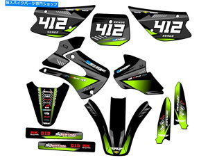 Graphics decal kit 1998-2000 kx 80T[WubNZQOtBbNXLbgƌ݊ 1998-2000 KX 80 SURGE Black Senge Graphics Kit Compatible with Kawasaki