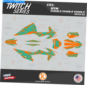 Graphics decal kit KTM 250SX-F 350SX-F 450SX-F 2019-2022 Twitch-Teal Graphics Kit for KTM 250SX-F 350SX-F 450SX-F 2019 - 2022 Twitch - Teal