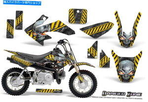 Graphics decal kit z_CRF 50OtBbNXLbgcreatorxfJ[XebJ[댯][CG[ HONDA CRF 50 GRAPHICS KIT CREATORX DECALS STICKERS DANGER ZONE YELLOW