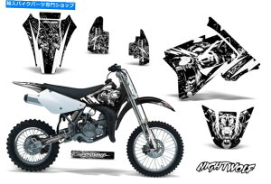 Graphics decal kit XYLRM85 RM 85 02-16_[goCNiCgEtpfJ[OtBbNLbgXebJ[bv Decal Graphic Kit Sticker Wrap For Suzuki RM85 RM 85 02-16 Dirt Bike NIGHTWOLF W