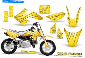 Graphics decal kit �z���_CRF 50�O���t�B�b�N�X�L�b�gcreatorx�f�J�[���X�e�b�J�[�R�[���h�t���[�W�����C�G���[ HONDA CRF 50 GRAPHICS KIT CREATORX DECALS STICKERS COLD FUSION YELLOW�y���s�A���i�z