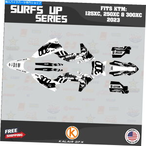 Graphics decal kit KTM 2Xg[N125xcA250xcA300xc 2023 Surfsup-Whitep̃OtBbNLbg Graphics Kit for KTM 2-stroke 125XC, 250XC & 300XC 2023 SurfsUp-White