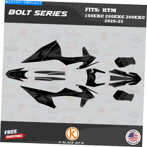 Graphics decal kit KTM 125EXC、250EXC、300EXC 2020 2021 2022 2023ボルトスモーク用のグラフィックキット Graphics Kit for KTM 125EXC, 250EXC, 300EXC 2020 2021 2022 2023 Bolt- Smoke
