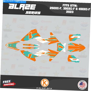 Graphics decal kit KTM 4�X�g���[�N250xc-F�A350xc-F�A450xc-F 2023 Blaze-Teal Graphics Kit for KTM 4-stroke 250XC-F, 350XC-F, 450XC-F 2023 Blaze - Teal�y���s�A���i�z