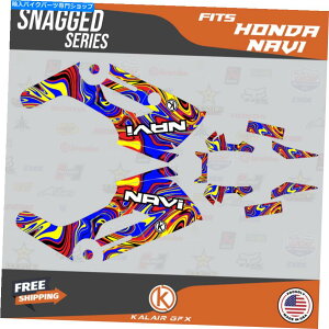 Graphics decal kit z_Eir̃OtBbNLbgi2016-2022j| - Ԑ Graphics Kit for HONDA NAVI (2016-2022) Snagged- Red Blue