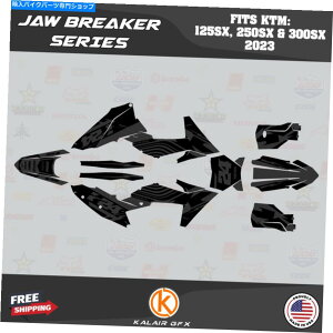 Graphics decal kit KTM MX�̃O���t�B�b�N�L�b�g2�X�g���[�N125SX 250SX��300SX 2023 Jawbreaker-Smoke Graphics Kit for KTM MX 2-stroke 125SX 250SX & 300SX 2023 Jawbreaker-Smoke�y���s�A���i�z