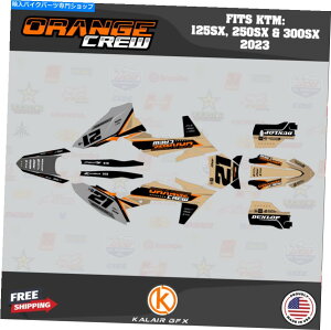 Graphics decal kit KTM MX�̃O���t�B�b�N�L�b�g2�X�g���[�N125SX 250SX��300SX 2023 OG-CREW TAN Graphics Kit for KTM MX 2-stroke 125SX 250SX & 300SX 2023 OG-Crew Tan�y���s�A���i�z