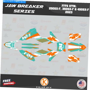 Graphics decal kit KTM�̃O���t�B�b�N�L�b�g4�X�g���[�N250SX-F�A350SX-F��450SX-F 2023 Jawbreaker-Teal Graphics Kit for KTM 4-stroke 250SX-F, 350SX-F & 450SX-F 2023 Jawbreaker-Teal�y���s�A���i�z