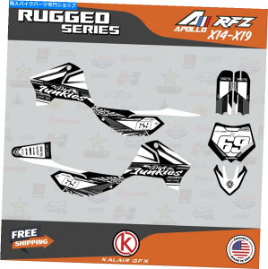 Graphics decal kit Apollo RFZ X4 X5 X6AX14?X19̊ȃV[Yp̃OtBbNLbg-White Graphics Kit for Apollo RFZ X4 X5 X6, X14 to X19 Rugged Series - White