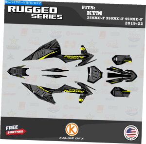 Graphics decal kit KTM 250xc-F�̃O���t�B�b�N�L�b�g�A350xc-F�A450xc-f 2019-2022���ȉ��F Graphics Kit for KTM 250XC-F, 350XC-F, 450XC-F 2019-2022 Rugged-Yellow�y���s�A���i�z