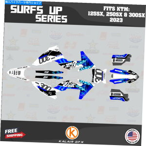 Graphics decal kit KTM MX�̃O���t�B�b�N�L�b�g2�X�g���[�N125SX 250SX��300SX 2023 SURFUP -BLUE Graphics Kit for KTM MX 2-stroke 125SX 250SX & 300SX 2023 Surfup - Blue�y���s�A���i�z