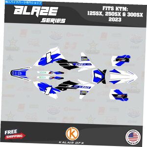 Graphics decal kit KTM MX�̃O���t�B�b�N�L�b�g2�X�g���[�N125SX�A250SX�A300SX 2023 Blaze-Blue Graphics Kit for KTM MX 2-stroke 125SX, 250SX & 300SX 2023 Blaze-Blue�y���s�A���i�z