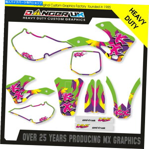 Graphics decal kit Kawasaki KX 125 1999 2000 2001 2002gtgNXOtBbNXXebJ[Lbg KAWASAKI KX 125 1999 2000 2001 2002 RETRO FULL MOTOCROSS GRAPHICS STICKER KIT