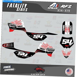 Graphics decal kit Apollo RFZ X4 X5 X6AX14?X19̃OtBbNLbg_^eB -  Graphics Kit for Apollo RFZ X4 X5 X6, X14 to X19 FATALITY-red