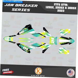 Graphics decal kit KTM MX�̃O���t�B�b�N�L�b�g2�X�g���[�N125SX�A250SX�A300SX 2023 Jawbreaker-Lime Graphics Kit for KTM MX 2-stroke 125SX, 250SX & 300SX 2023 Jawbreaker-Lime�y���s�A���i�z