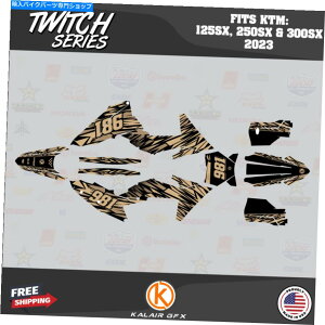 Graphics decal kit KTM MX�̃O���t�B�b�N�L�b�g2�X�g���[�N125SX 250SX��300SX 2023 Twitch -Tan Graphics Kit for KTM MX 2-stroke 125SX 250SX & 300SX 2023 Twitch - Tan�y���s�A���i�z
