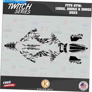 Graphics decal kit KTM MX�̃O���t�B�b�N�L�b�g2�X�g���[�N125SX 250SX��300SX 2023 Twitch -White Graphics Kit for KTM MX 2-stroke 125SX 250SX & 300SX 2023 Twitch - White�y���s�A���i�z