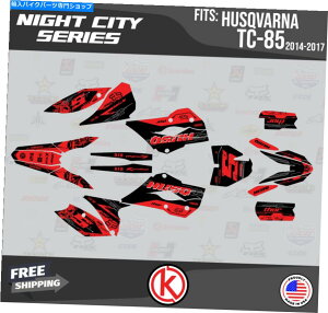 Graphics decal kit Husqvarna TC85 2014 2015 2016 2017 Night-City Red�̃O���t�B�b�N�L�b�g Graphics Kit for Husqvarna TC85 2014 2015 2016 2017 Night-City Red
