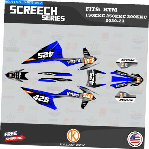 Graphics decal kit KTM 125EXCA250EXCA300EXC 2020 2021 2022 2023 Screech-Bluep̃OtBbNLbg Graphics Kit for KTM 125EXC, 250EXC, 300EXC 2020 2021 2022 2023 Screech-Blue