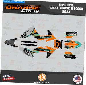 Graphics decal kit KTM MX�̃O���t�B�b�N�L�b�g2�X�g���[�N125SX 250SX��300SX 2023 OG-CREW TEAL Graphics Kit for KTM MX 2-stroke 125SX 250SX & 300SX 2023 OG-Crew Teal�y���s�A���i�z