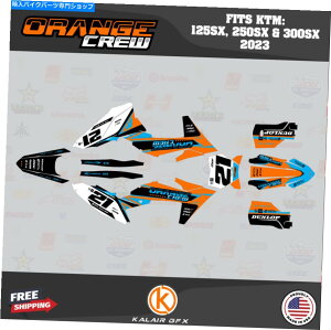 Graphics decal kit KTM MX�̃O���t�B�b�N�L�b�g2�X�g���[�N125SX 250SX��300SX 2023 OG-CREW CYAN Graphics Kit for KTM MX 2-stroke 125SX 250SX & 300SX 2023 OG-Crew Cyan�y���s�A���i�z