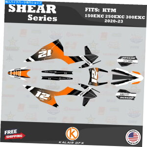 Graphics decal kit KTM 125EXCA250EXCA300EXC 2020 2021 2022 2023 Shear -OrangẽOtBbNLbg Graphics Kit for KTM 125EXC, 250EXC, 300EXC 2020 2021 2022 2023 Shear - Orange