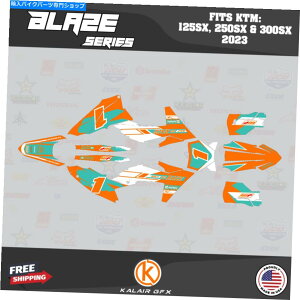 Graphics decal kit KTM MX�̃O���t�B�b�N�L�b�g2�X�g���[�N125SX�A250SX�A300SX 2023 Blaze-Teal Graphics Kit for KTM MX 2-stroke 125SX, 250SX & 300SX 2023 Blaze-Teal�y���s�A���i�z