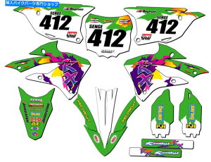 Graphics decal kit 2022-2023 KX 112cԂO[ZQOtBbNXLbgƌ݊ 2022-2023 KX 112 THROWBACK Green Senge Graphics Kit Compatible with Kawasaki