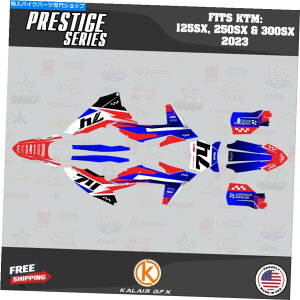 Graphics decal kit KTM MX 2�X�g���[�N125SX 250SX��300SX 2023 PRESTIGE-RED�p�̃O���t�B�b�N�L�b�g Graphics Kit for KTM MX 2-stroke 125SX 250SX & 300SX 2023 Prestige-Red�y���s�A���i�z