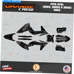 Graphics decal kit KTM MX 2-Stroke 125SX 250SX��300SX 2023 PRESTIGE-SMOKE�p�̃O���t�B�b�N�L�b�g Graphics Kit for KTM MX 2-stroke 125SX 250SX & 300SX 2023 Prestige-Smoke�y���s�A���i�z