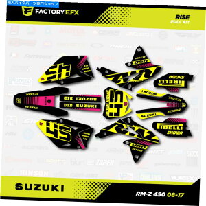 Graphics decal kit BLKCG[sNCY[VOOtBbNLbgtBbg08-17XYLRMZ450XebJ[RMZ 450 Blk Yellow Pink Rise Racing Graphics Kit fit 08-17 Suzuki RMZ450 Sticker RMZ 450