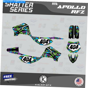 Graphics decal kit Apollo RFZ X4 X5 X6AX14?X19 Shatter-LimẽOtBbNLbg Graphics Kit for Apollo RFZ X4 X5 X6, X14 to X19 SHATTER-Lime