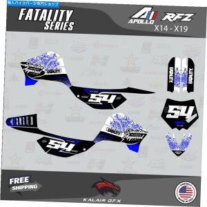 Graphics decal kit Apollo RFZ X4 X5 X6AX14?X19̃OtBbNLbg Graphics Kit for Apollo RFZ X4 X5 X6, X14 to X19 FATALITY-blue