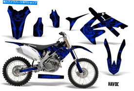 Graphics decal kit ホンダCRF 450RダートバイクグラフィックステッカーキットデカールラップMX 2009-2012 Havoc Blue Honda CRF 450R Dirt Bike Graphic Sticker Kit Decal Wrap MX 2009-2012 HAVOC BLUE