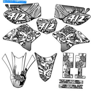 Graphics decal kit 2005-2022 TTR 230 Zany White Senge Graphics Kit Yamahaƌ݊ 2005-2022 TTR 230 ZANY White Senge Graphics Kit Compatible with Yamaha