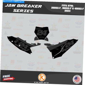 Graphics decal kit KTM 4�X�g���[�N250SX-F�A350SX-F��450SX-F 2023 Jawbreaker-Smoke�̃O���t�B�b�N�L�b�g Graphics Kit for KTM 4-stroke 250SX-F, 350SX-F & 450SX-F 2023 Jawbreaker-Smoke�y���s�A���i�z
