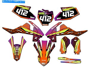 Graphics decal kit 2019-2023 SX 65 Tigre Orange Senge Graphics Kit KTMƌ݊ 2019-2023 SX 65 TIGRE Orange Senge Graphics Kit Compatible with KTM