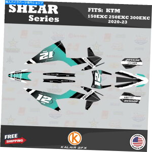 Graphics decal kit KTM 125EXCA250EXCA300EXC 2020 2021 2022 2023f - eB[̃OtBbNLbg Graphics Kit for KTM 125EXC, 250EXC, 300EXC 2020 2021 2022 2023 Shear - Teal
