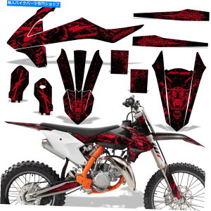 Graphics decal kit �_�[�g�o�C�N�O���t�B�b�N�X�e�b�J�[�L�b�gMX�f�J�[�����b�vKTM 85 SX 18-20 Nightwolf Red Dirt Bike Graphic Sticker Kit MX Decal Wrap For KTM 85 SX 18-20 NIGHTWOLF RED�y���s�A���i�z