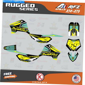 Graphics decal kit Apollo RFZ X4 X5 X6AX14?X19̊ȃV[Yp̃OtBbNLbg-Teal Graphics Kit for Apollo RFZ X4 X5 X6, X14 to X19 Rugged Series - Teal