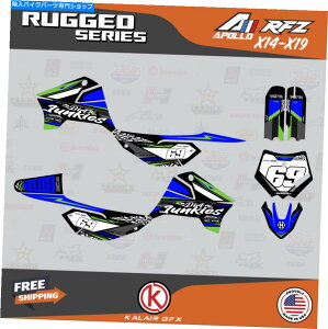 Graphics decal kit Apollo RFZ X4 X5 X6AX14?X19̊ȃV[Yp̃OtBbNLbg-Green Graphics Kit for Apollo RFZ X4 X5 X6, X14 to X19 Rugged Series - Green