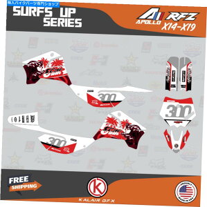 Graphics decal kit Apollo RFZ X4 X5 X6AX14X19 SURFS UPV[Yp̃OtBbNLbg-Red Graphics Kit for Apollo RFZ X4 X5 X6, X14 to X19 Surfs up Series - Red
