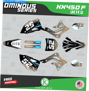 Graphics decal kit kx450f̃OtBbNLbgi2012jKX 450fsgȒF Graphics Kit for KAWASAKI KX450F (2012) KX 450F Ominous-Brown