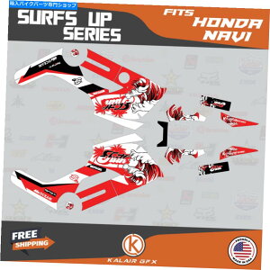 Graphics decal kit z_ir̃OtBbNLbgi2016-2022jT[tAbvV[Y-Red Graphics Kit for HONDA NAVI (2016-2022) Surfs Up Series - Red