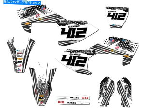 Graphics decal kit 2018-2023 TC 85 Merica Matte Black Senge Graphics Kit Husqvarna�ƌ݊��� 2018-2023 TC 85 MERICA Matte Black Senge Graphics Kit Compatible with Husqvarna