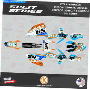 Graphics decal kit KTM̃OtBbNLbg150/250/300xc-W250/350/500EXC-F 2017-19 Split-og Cyan Graphics Kit for KTM 150/250/300XC-W & 250/350/500EXC-F 2017-19 Split-OG Cyan