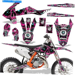 Graphics decal kit �_�[�g�o�C�N�O���t�B�b�N�X�e�b�J�[�L�b�gMX�f�J�[�����b�vKTM 85 SX 18-20 Frenzy Pink Dirt Bike Graphic Sticker Kit MX Decal Wrap For KTM 85 SX 18-20 FRENZY PINK�y���s�A���i�z